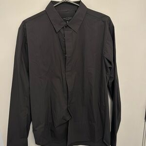 Men’s button down (with snaps) black rag and bone shirt in medium